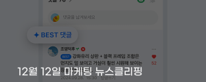 [12월 12일 마케팅 뉴스클리핑] 네이버 카페, 베스트 댓글 도입으로 커뮤니티 활성화 박차 외