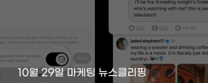 [10월 29일 마케팅 뉴스클리핑] 스레드, 24시간 후 사라지는 고스트 포스트 도입 외