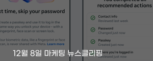 [12월 8일 마케팅 뉴스클리핑] 페이스북인스타그램 계정 복구, 메타 AI가 돕는다 외